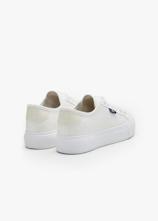 Bambas textil cordones blanca