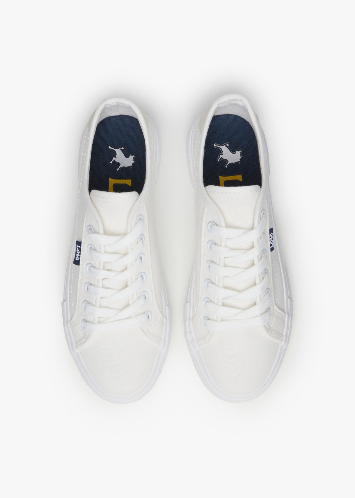 Bambas textil cordones blanca