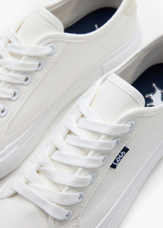 Bambas textil cordones blanca