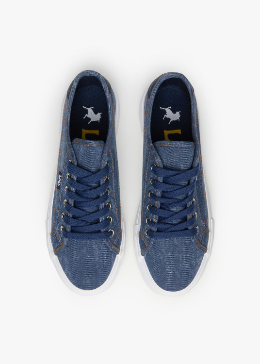 Bambas textil cordones azul