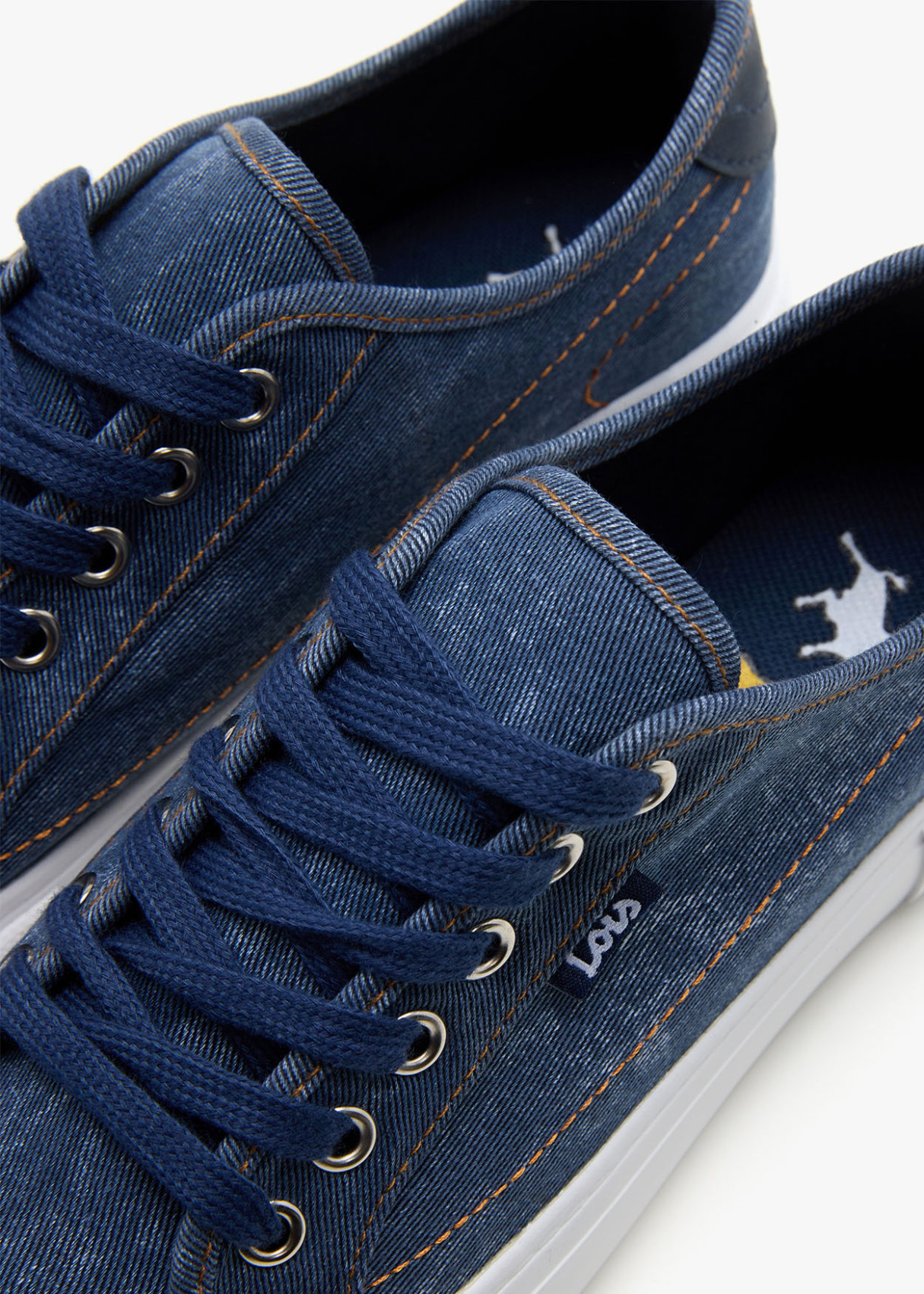 Bambas textil cordones azul