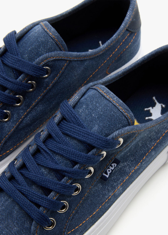 Bambas textil cordones azul