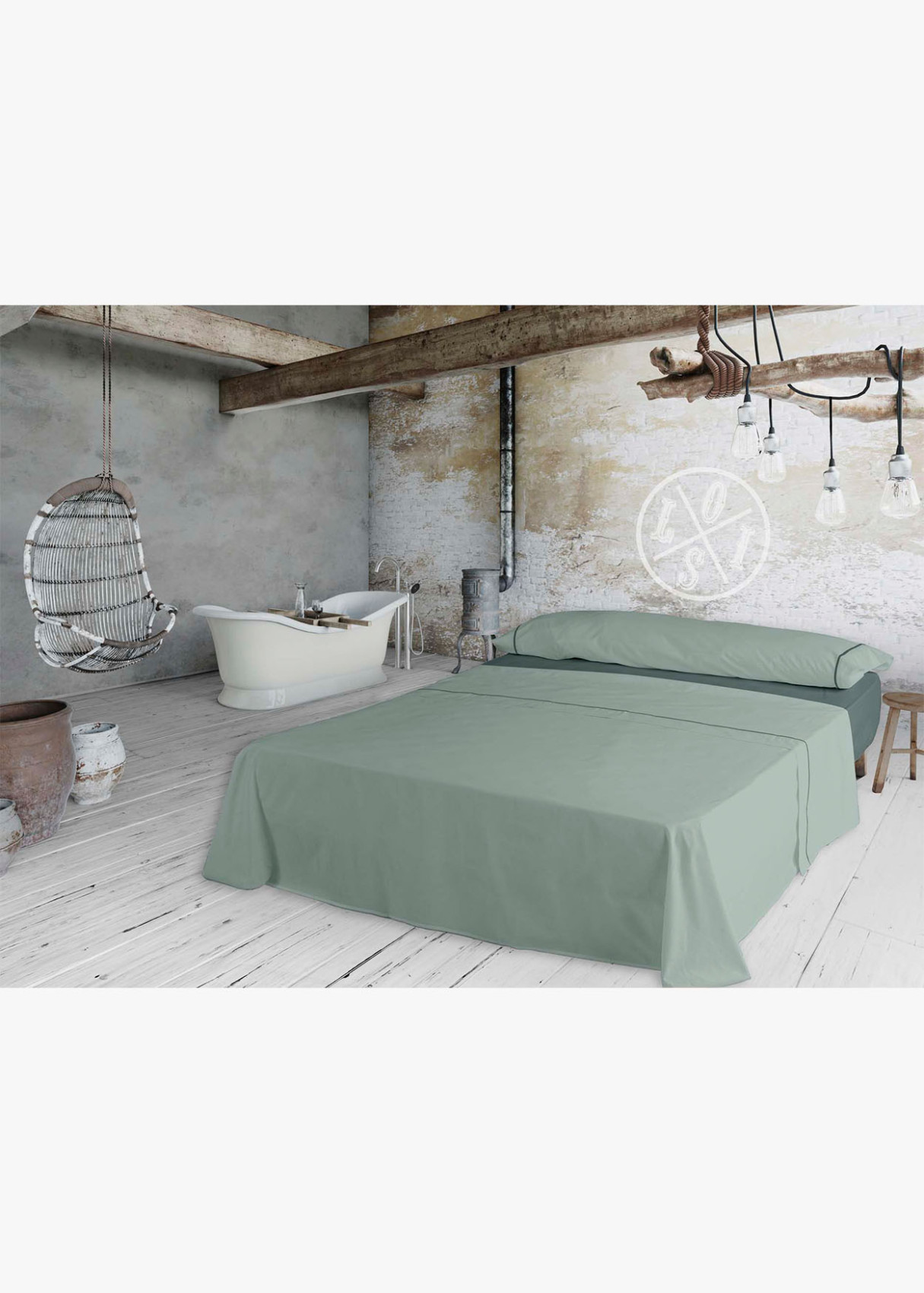 Juego Sabanas 100% Algodón IBIZA verde