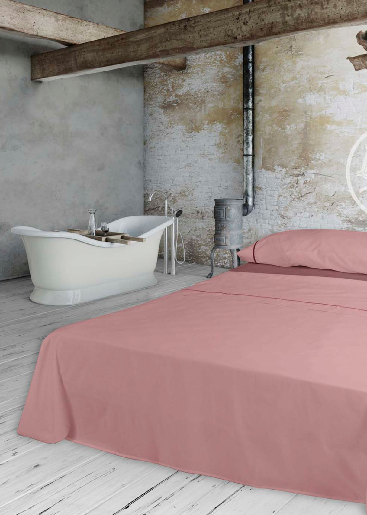 Juego Sabanas 100% Algodón IBIZA Rosa