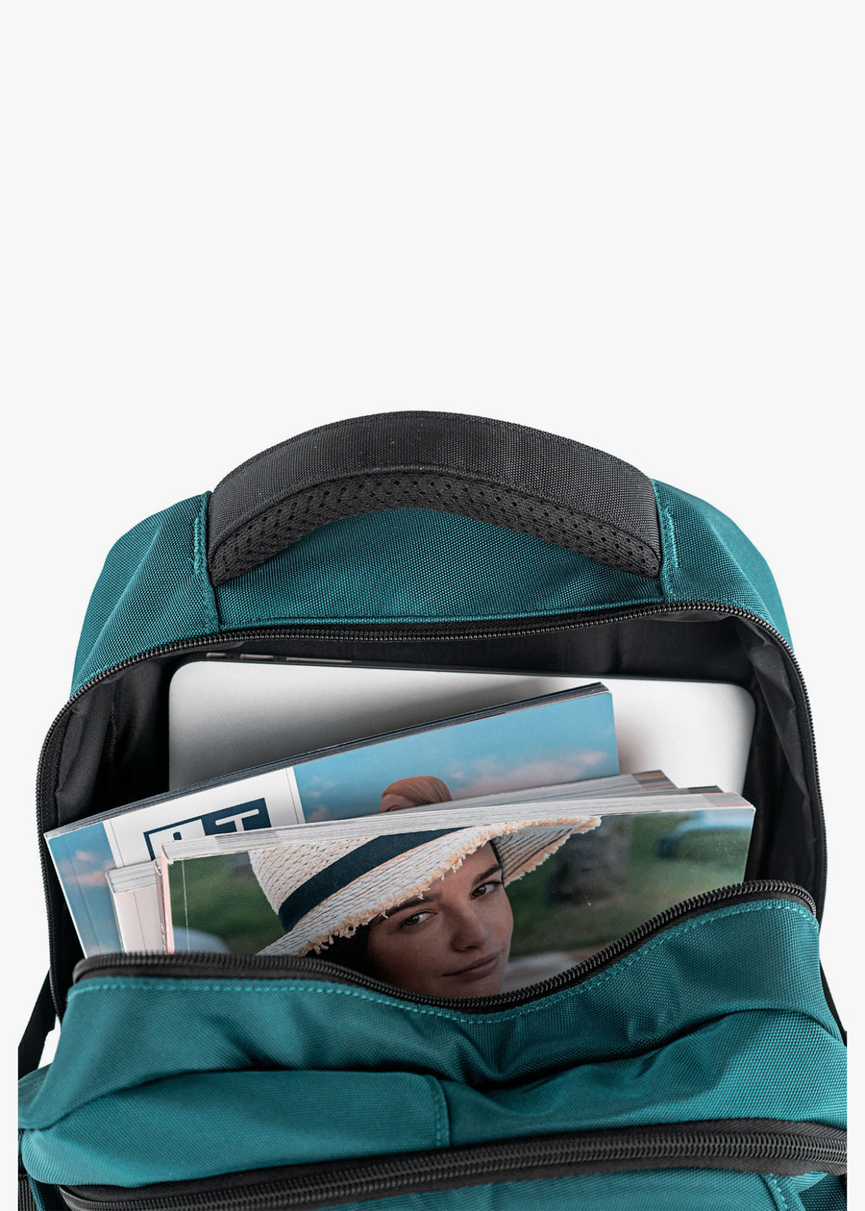 Mochila casual cierre de clip verde