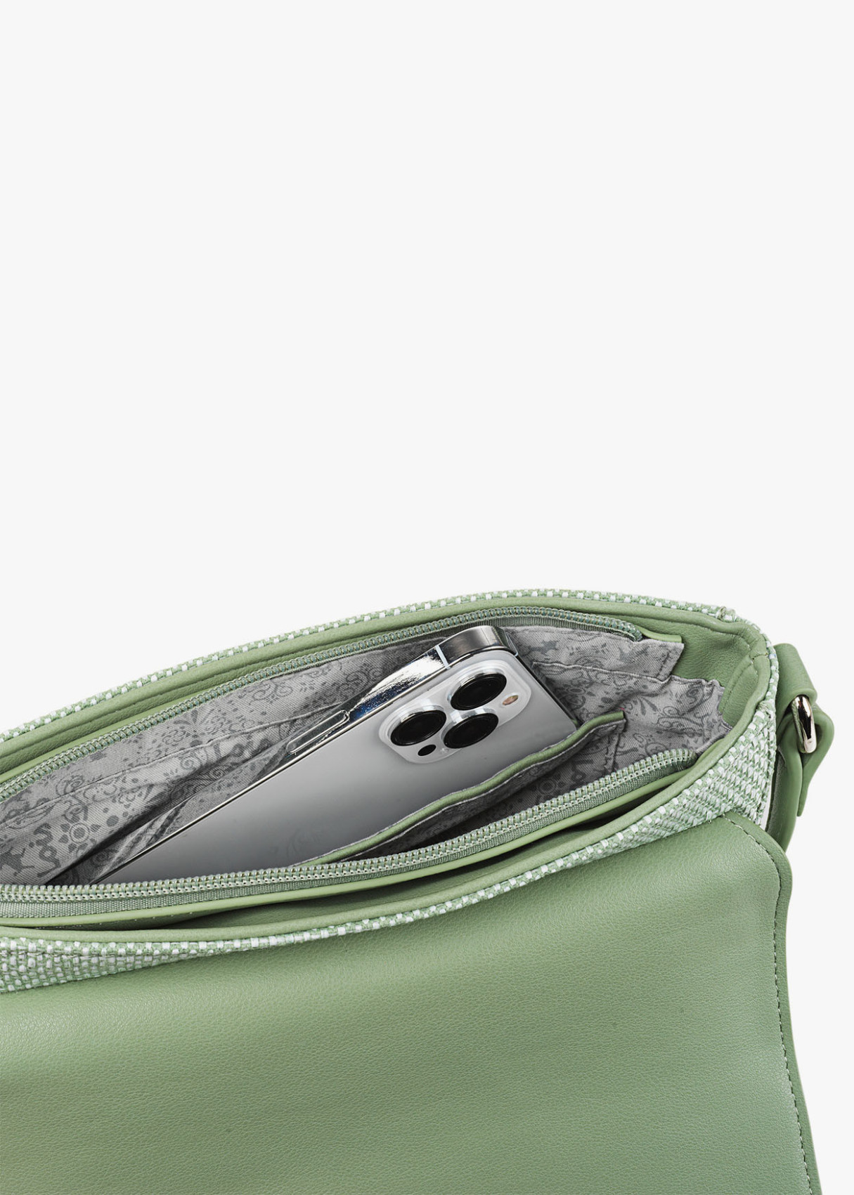 Bandolera Piel Sintética ajustable Verde