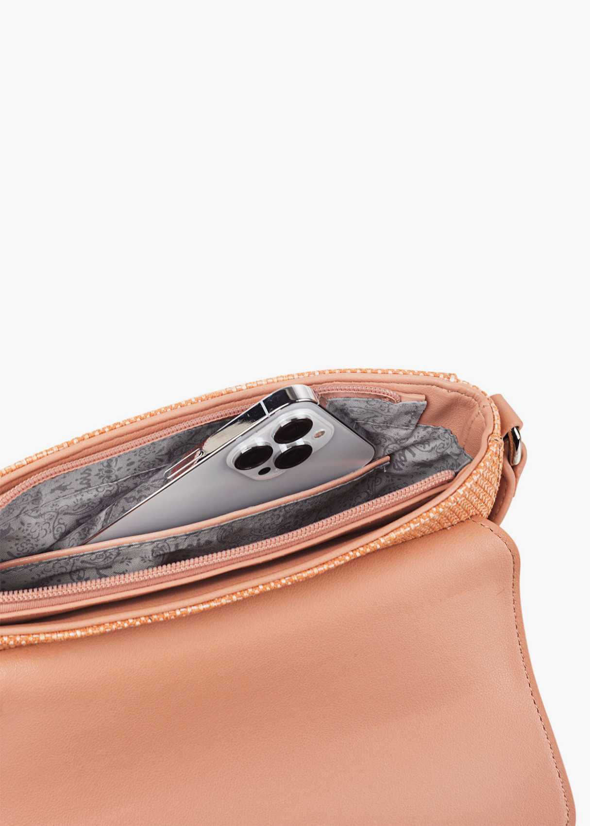 Bandolera Piel Sintética Naranja