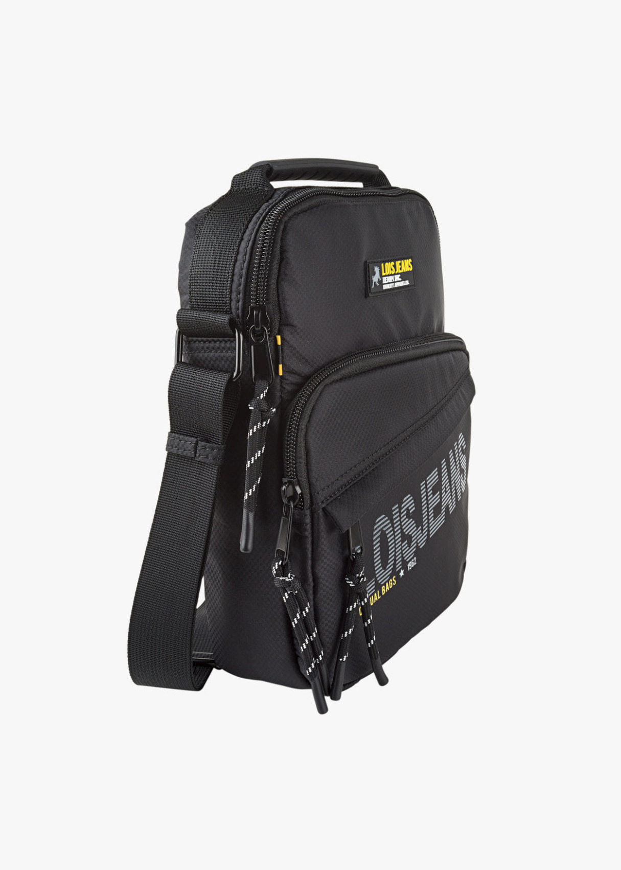 Bandolera ajustable logo Lois jeans negro
