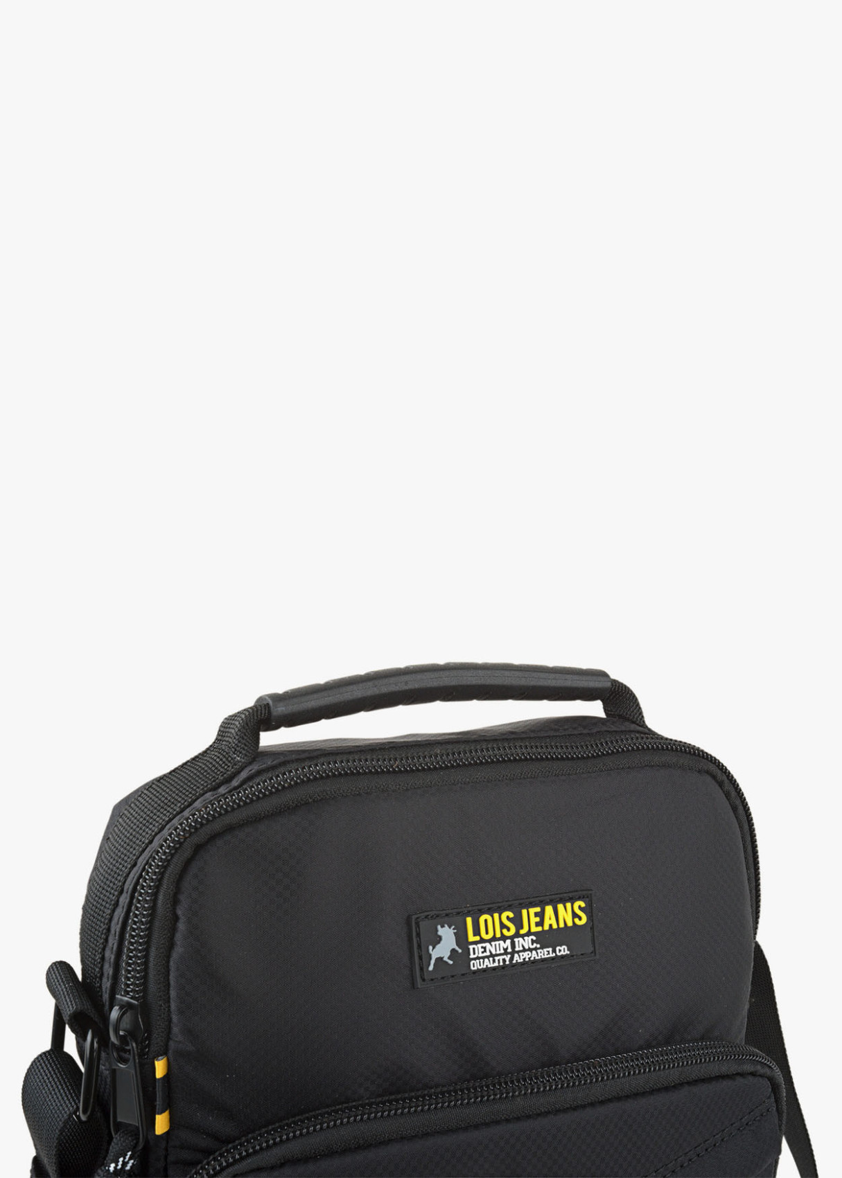 Bandolera ajustable logo Lois jeans negro