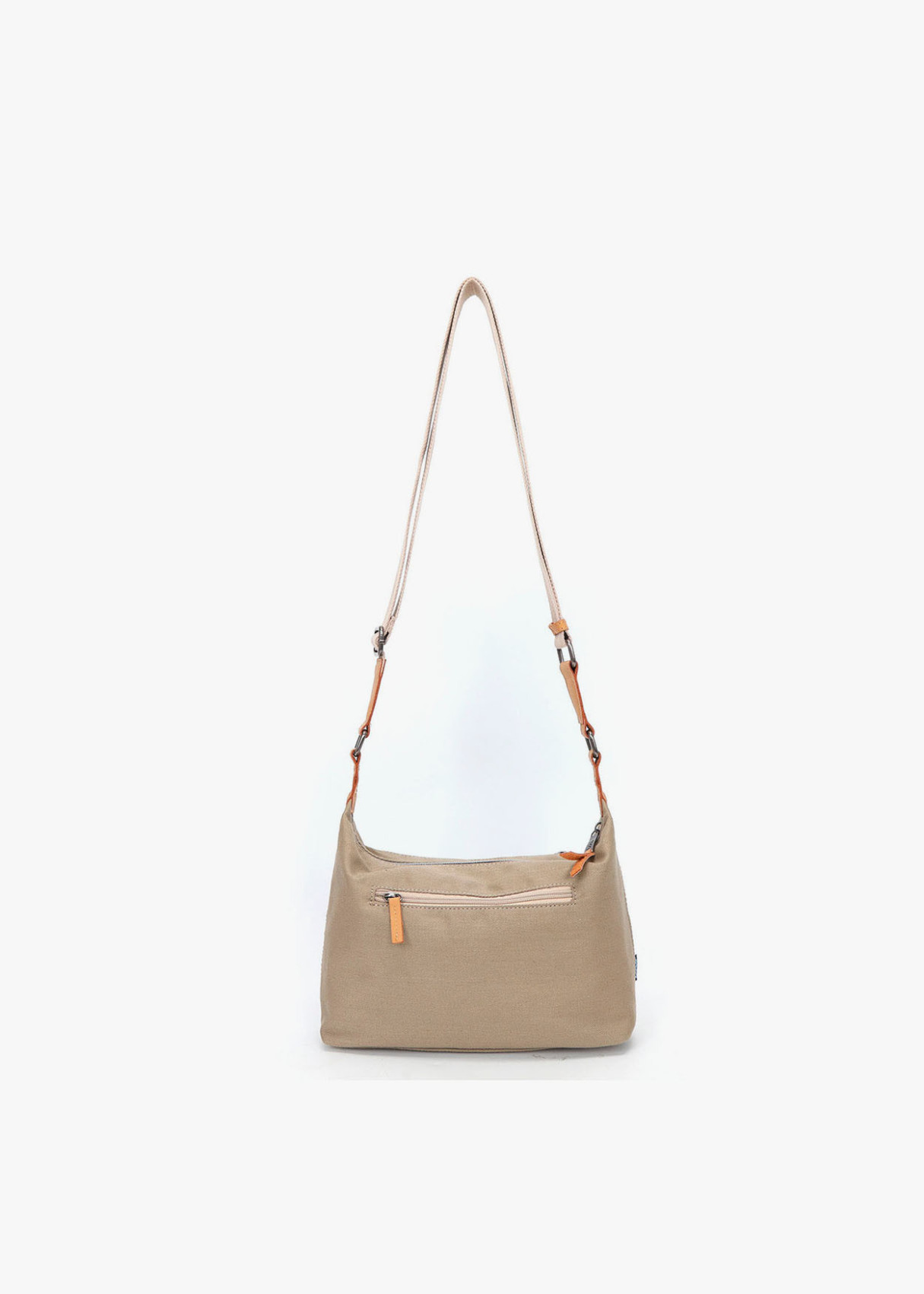 Bolso Bandolera bolsillo exterior beige