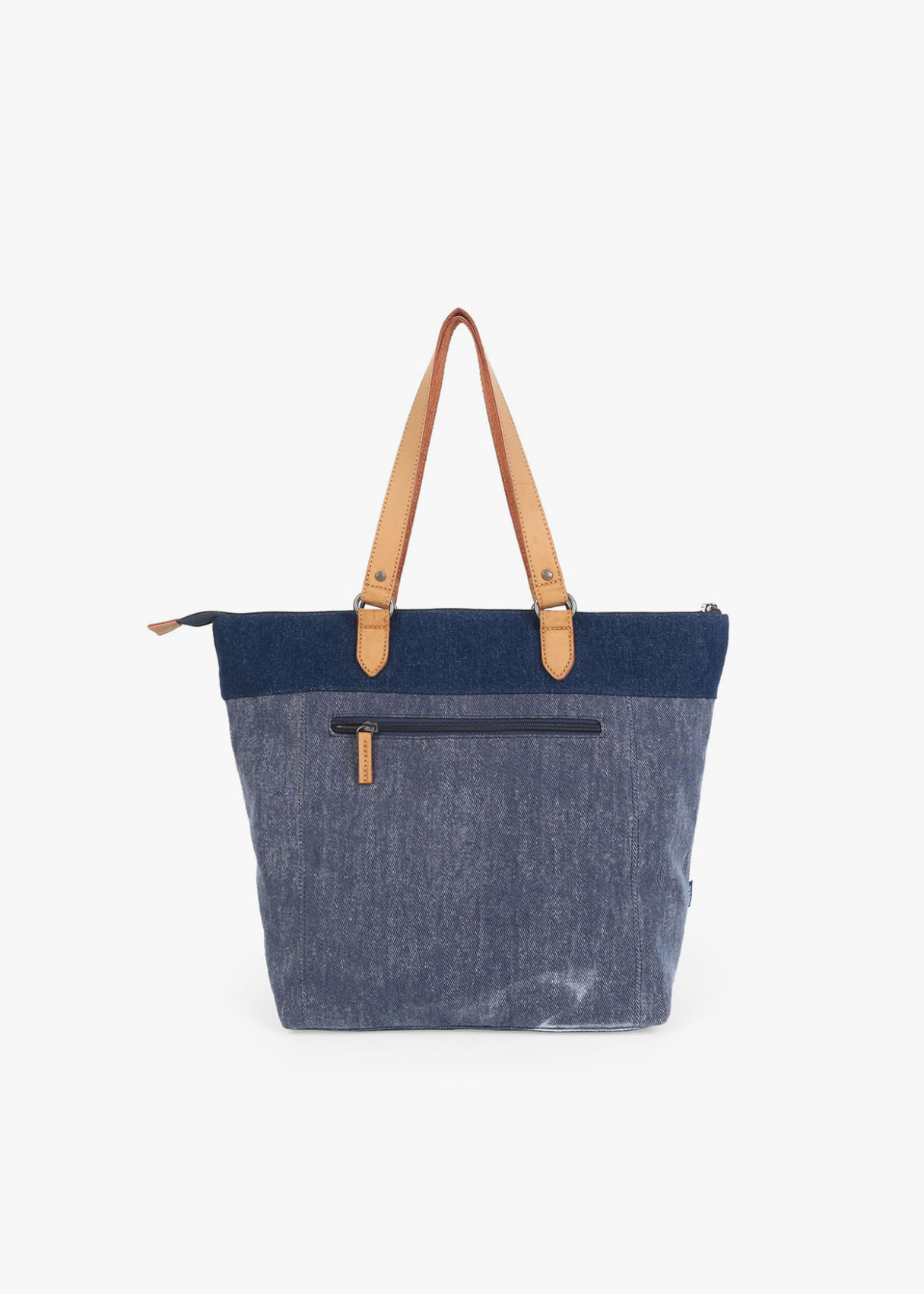 Bolso Shopper efecto denim azul marino