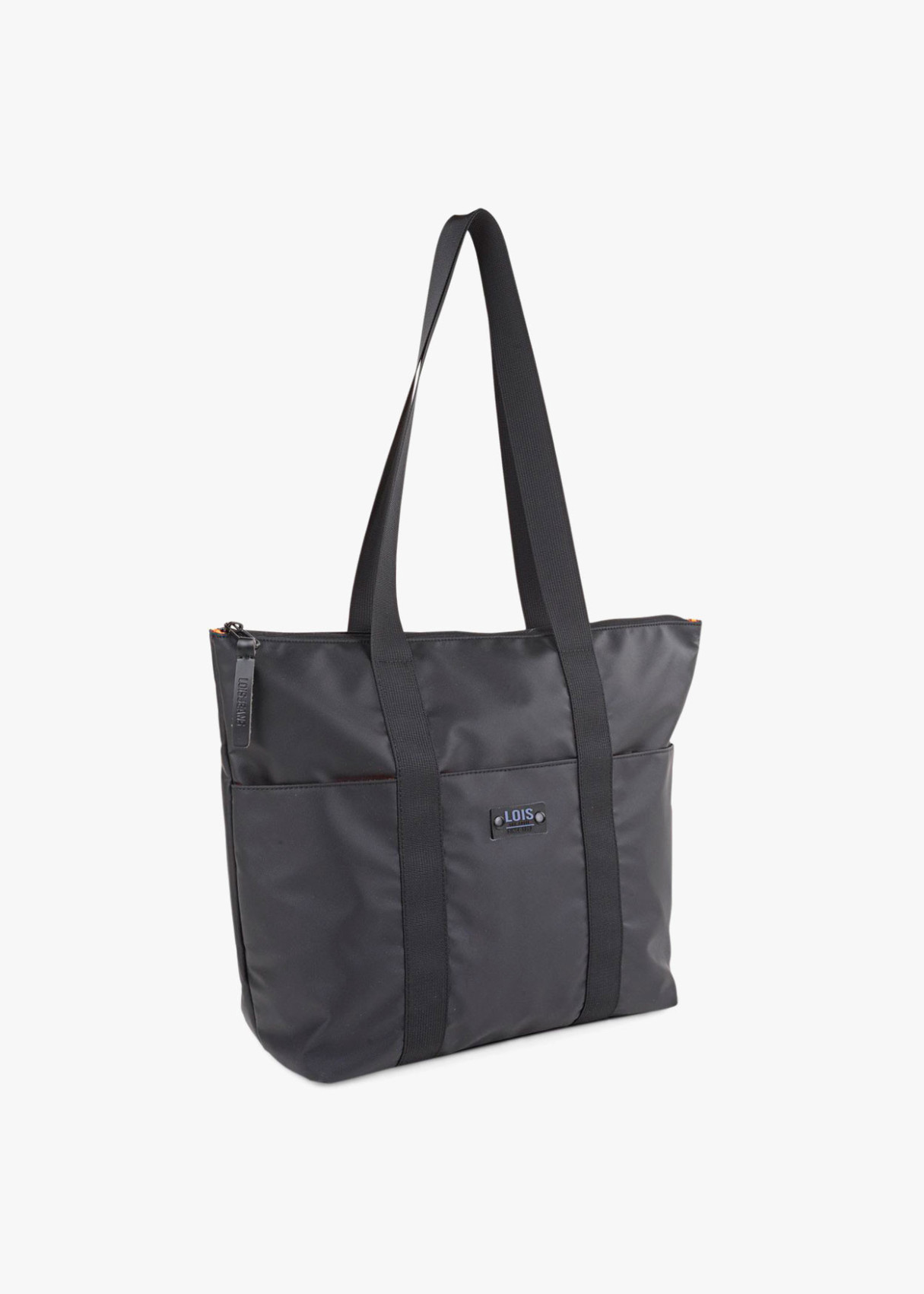 Bolso portadocumentos y ordenador portátil de lona negra