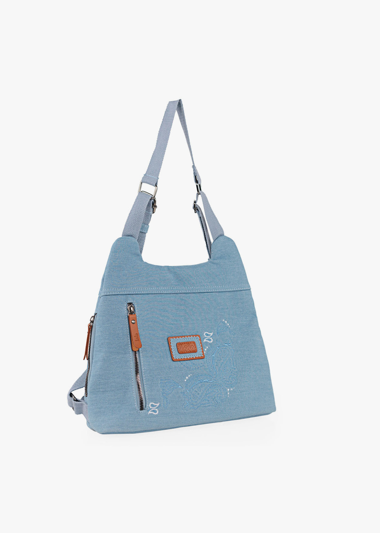 Bolso Mochila antirrobo Cremallera Exterior Denim