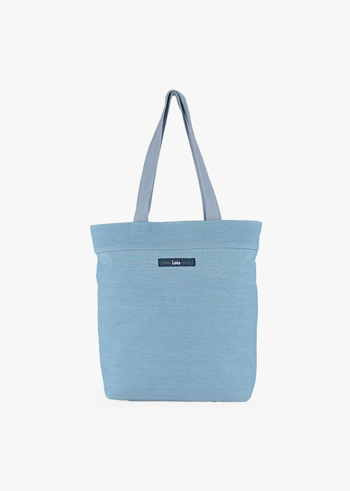 Bolso shopper con bordado denim