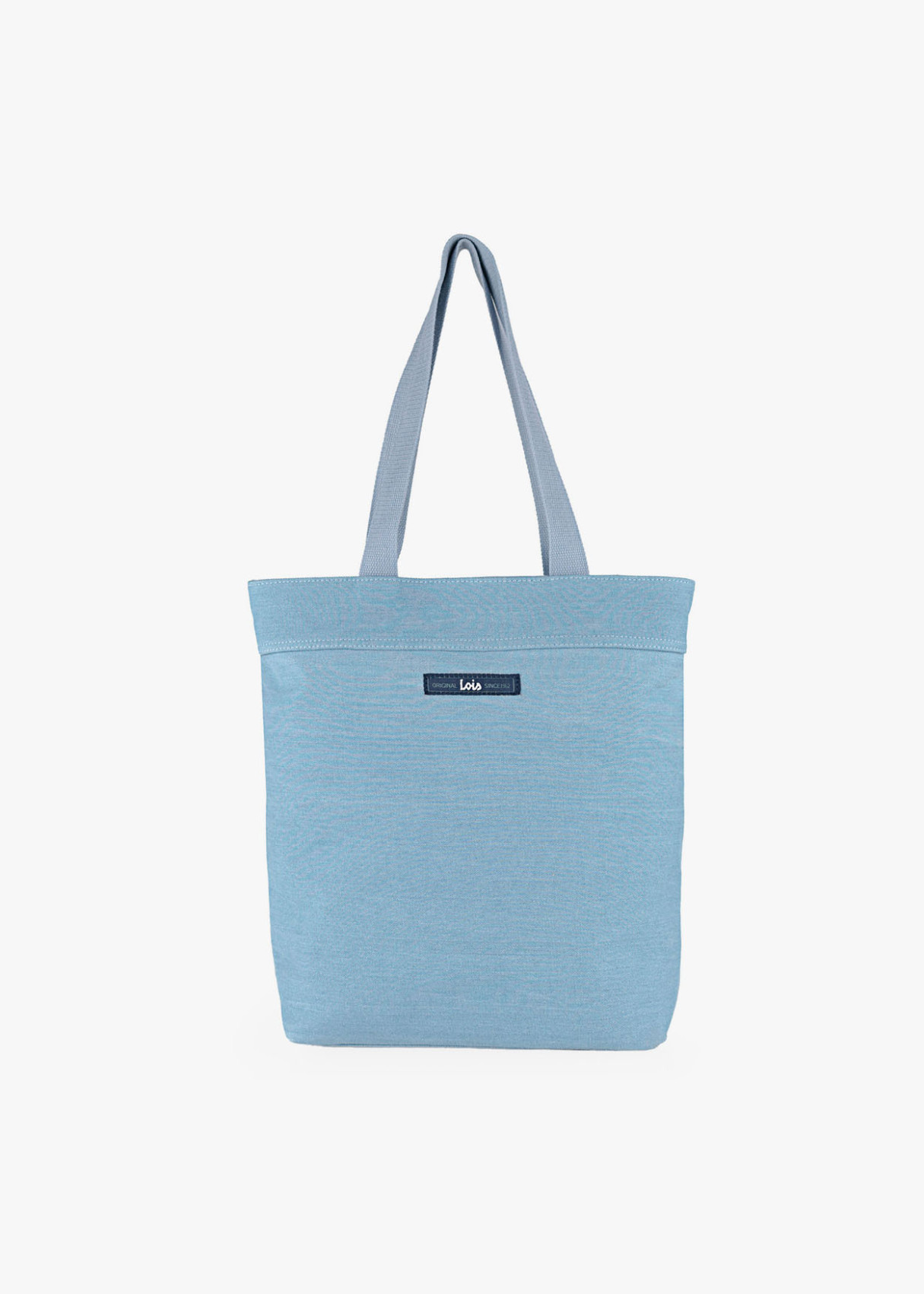 Bolso shopper con bordado denim