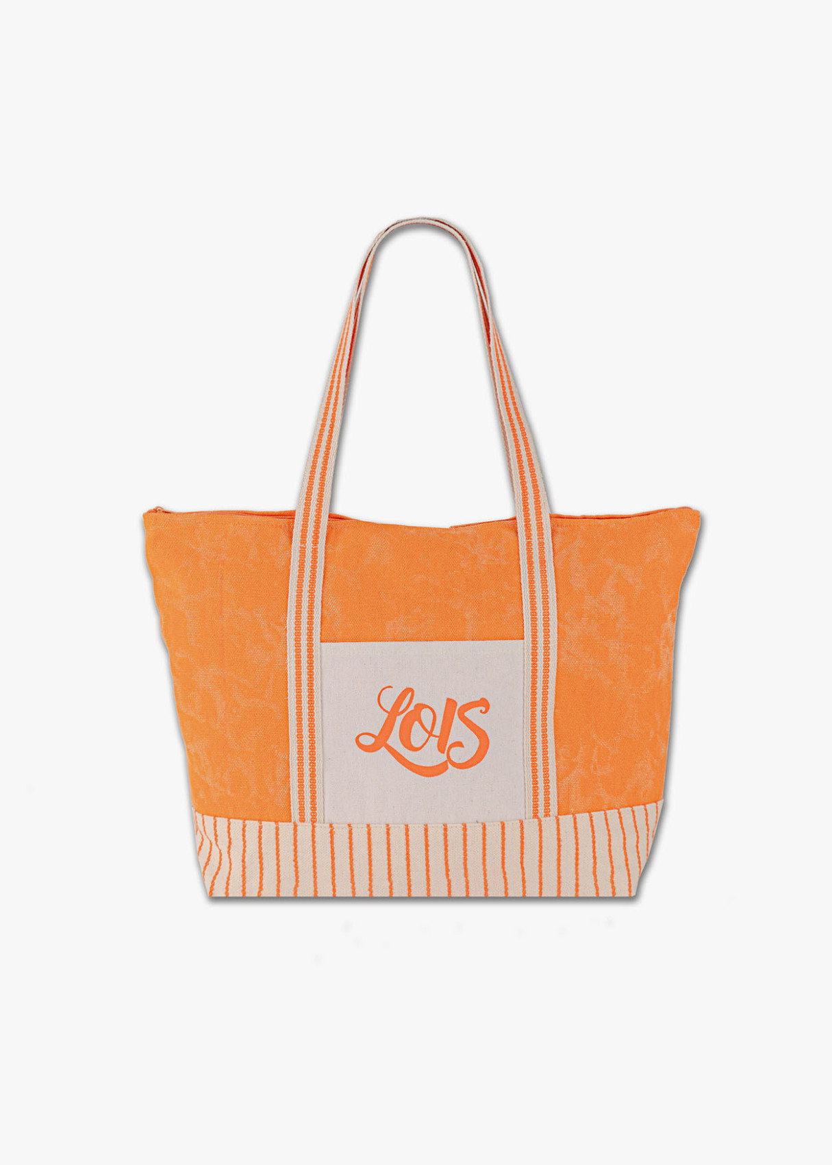 Bolso Playa rayas neceser naranja