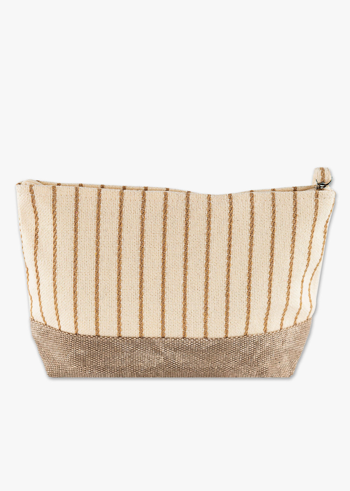 Bolsa de aseo rayas neceser beige