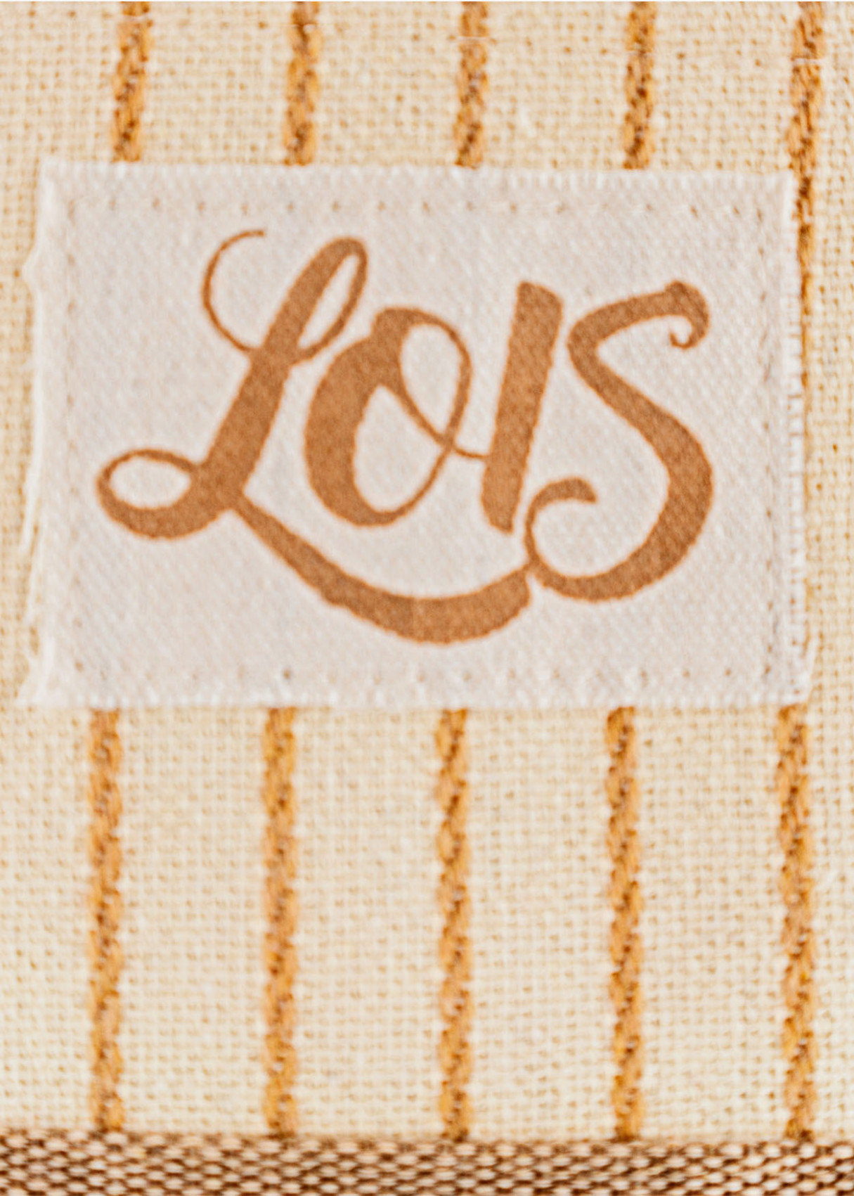 Bolsa de aseo rayas neceser beige