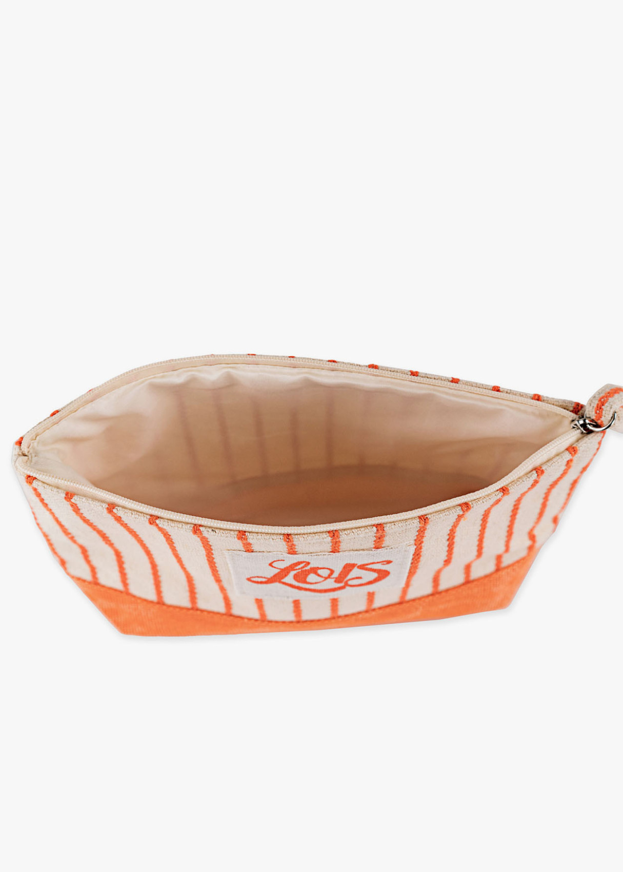 Bolsa de aseo neceser rayas naranja