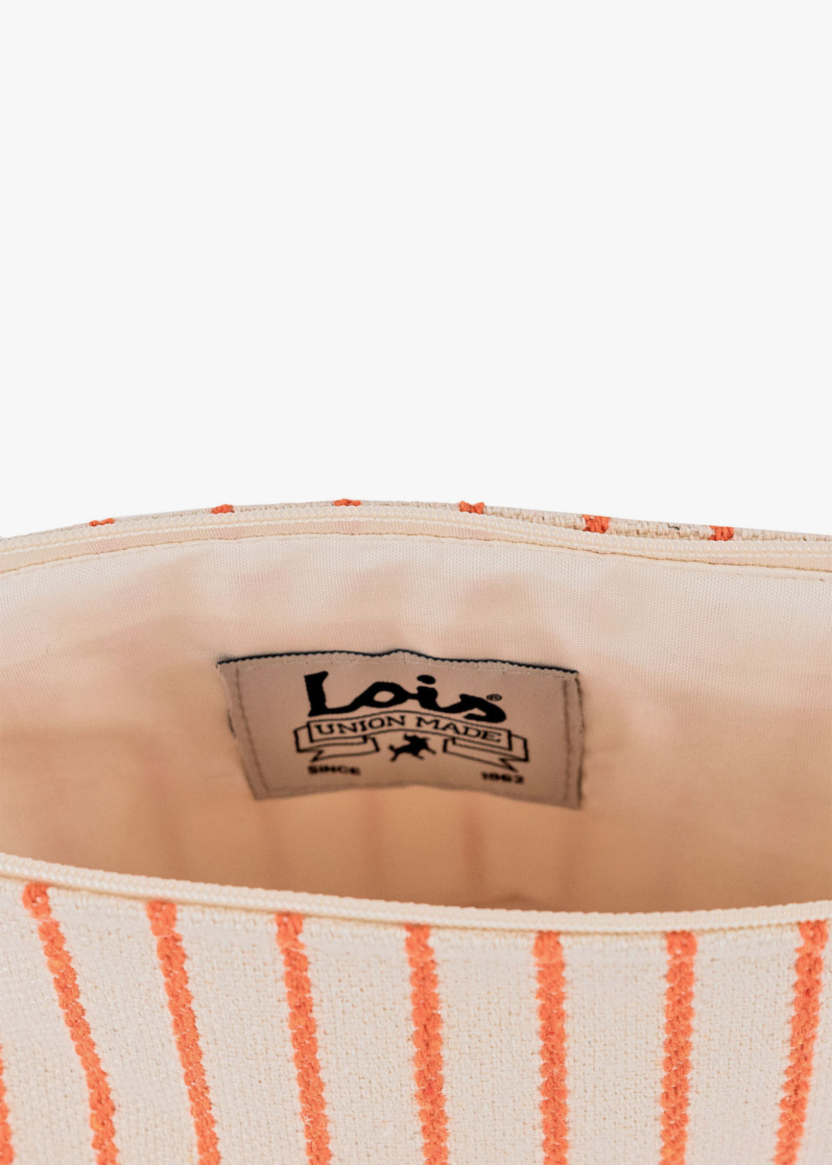 Bolsa de aseo neceser rayas naranja