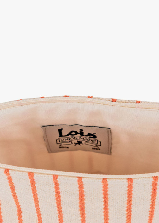 Bolsa de aseo neceser rayas naranja