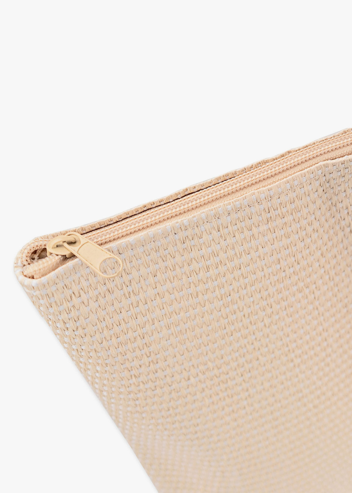 Bolso De Playa de Rafia Bicolor Azul