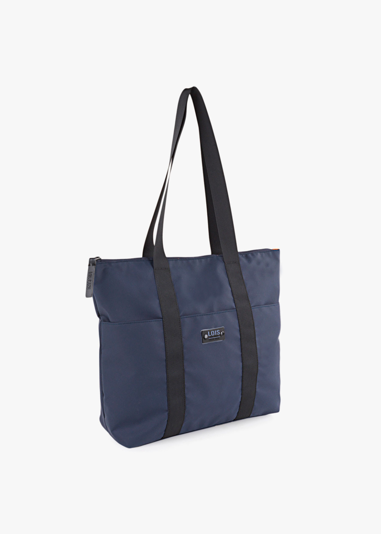 Bolso portadocumentos y ordenador portátil de lona azul