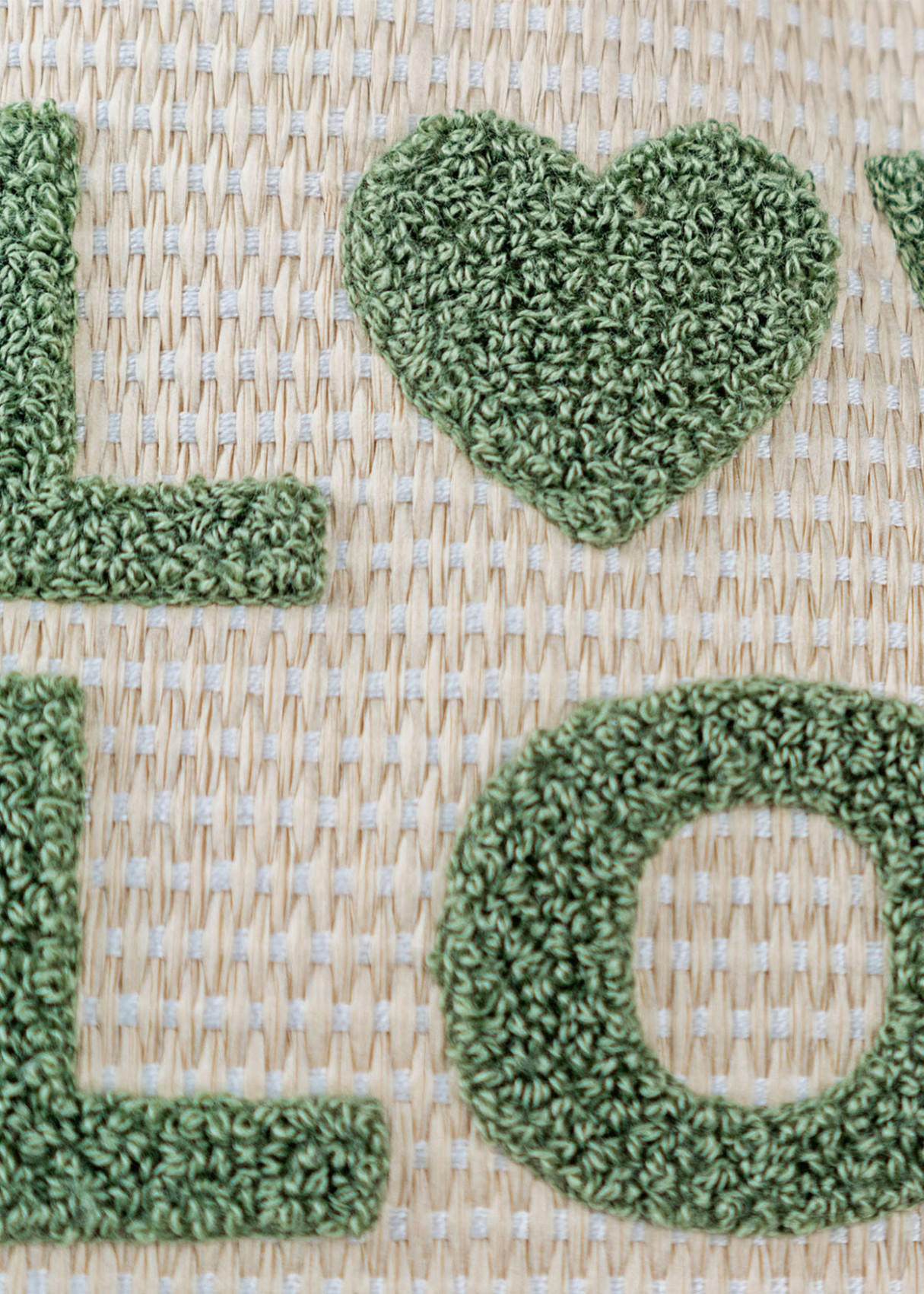 Bolso Playa Bicolor Rafia Verde