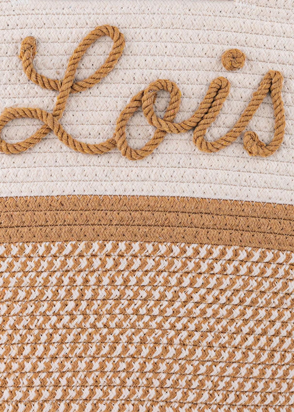 Bolso cuerda bicolor detalle asa Blanco