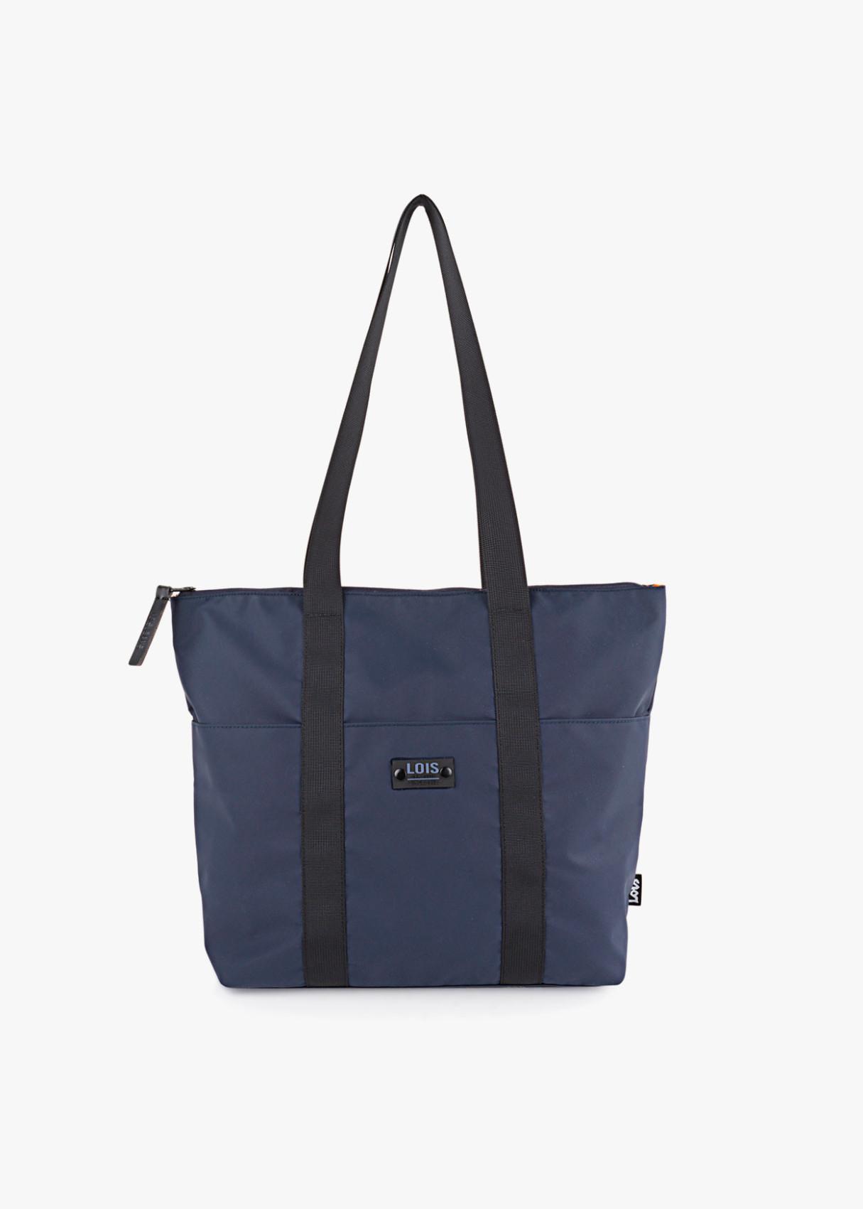 Bolso portadocumentos y ordenador portátil de lona azul