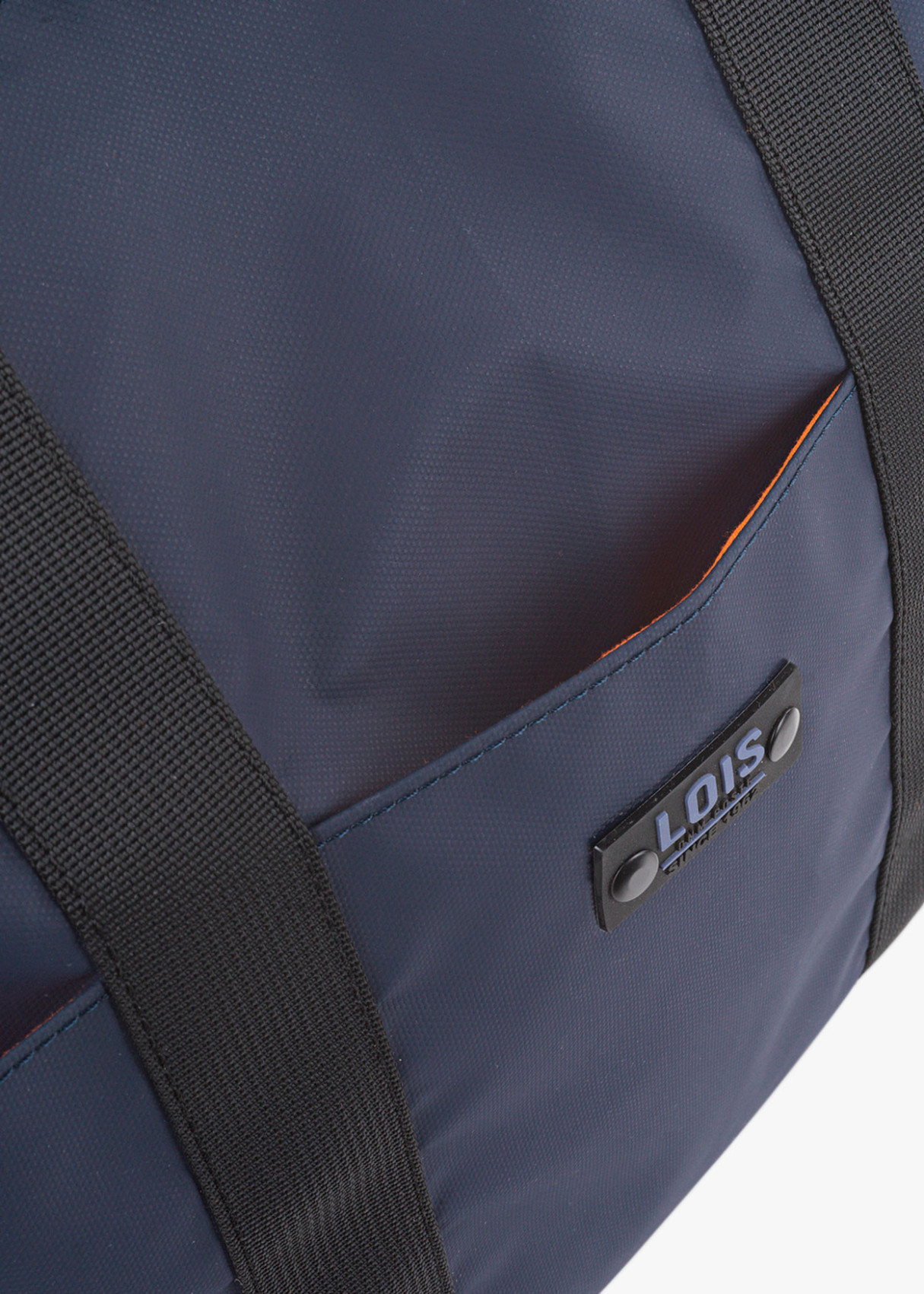 Bolso portadocumentos y ordenador portátil de lona azul