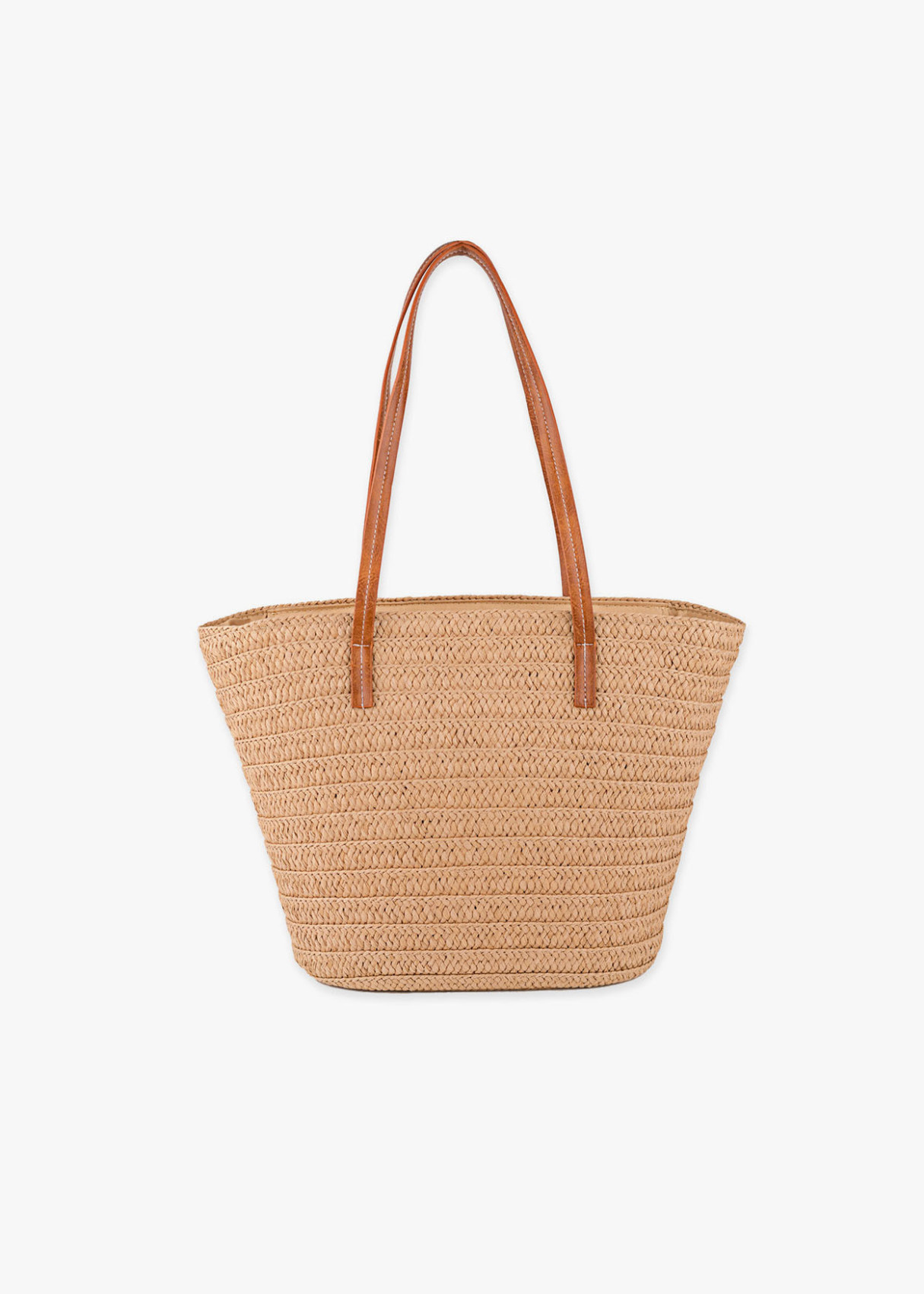 Bolso Playa capazo rafia estrella denim beige
