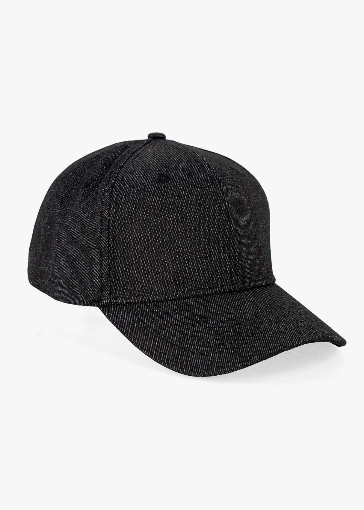 Gorra beisbol estilo casual con visera denim negro