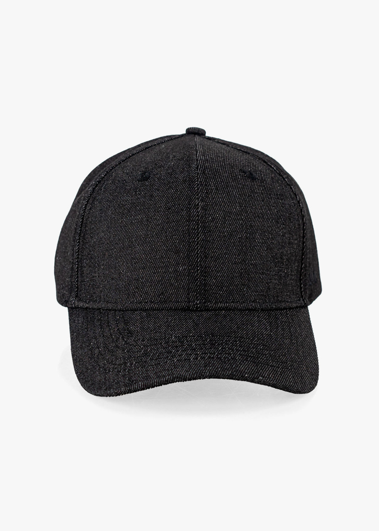 Gorra beisbol estilo casual con visera denim negro
