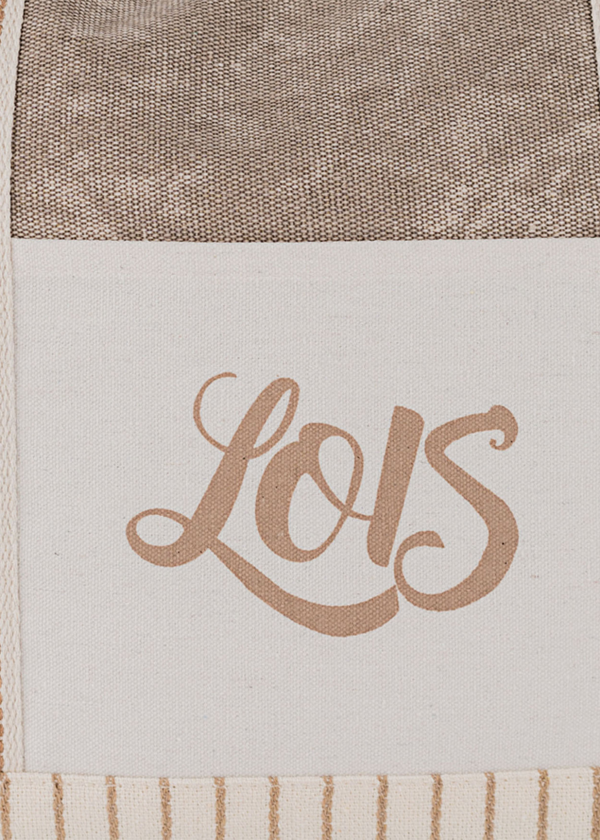 Bolso Playa Bicolor Rayas Beige