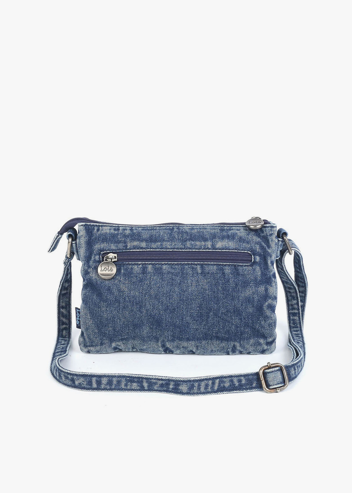 Bolso Bandolera denim lavado tachuelas azul