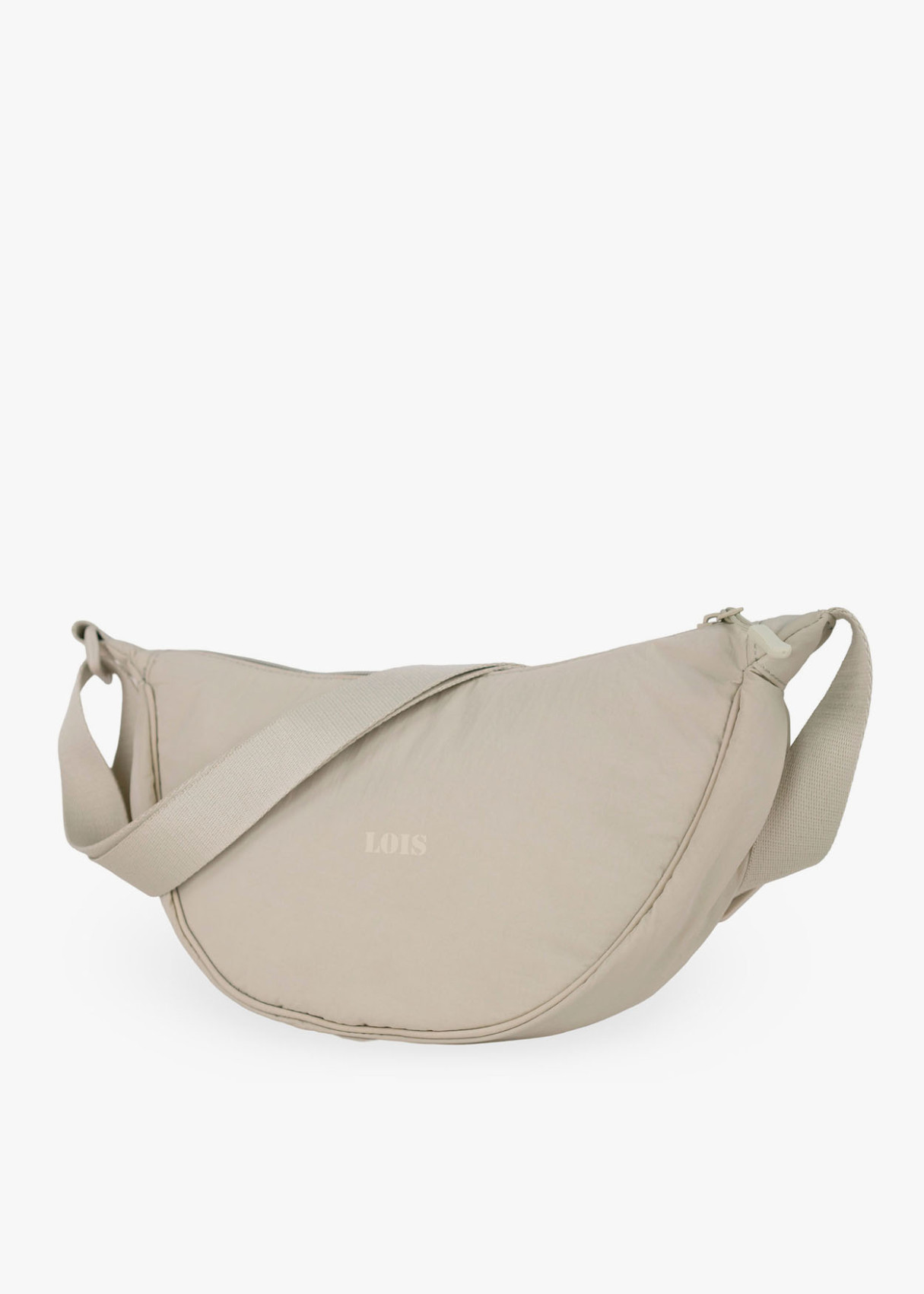 Bolso bandolera monocolor beige