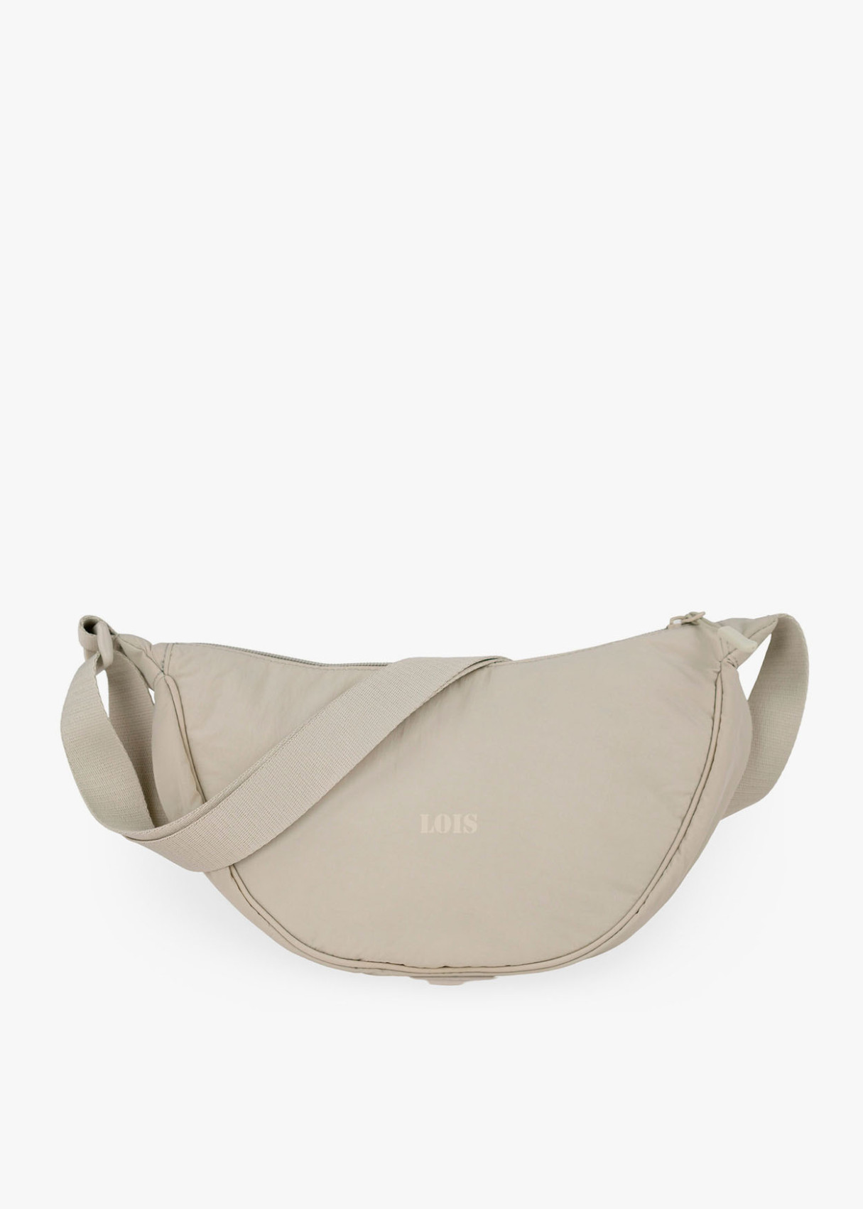 Bolso bandolera monocolor beige