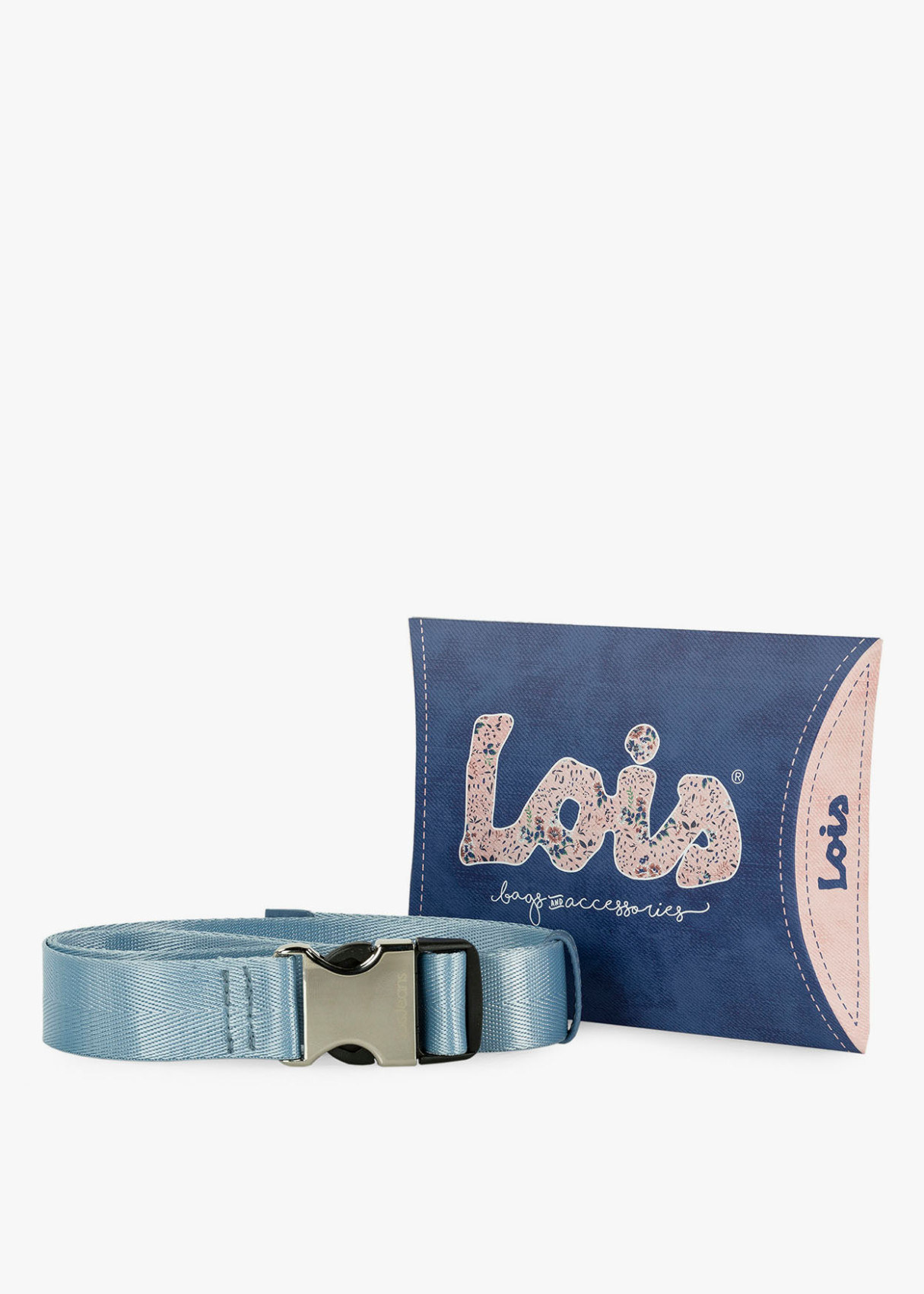 Cinturón cierre hebilla a presión azul