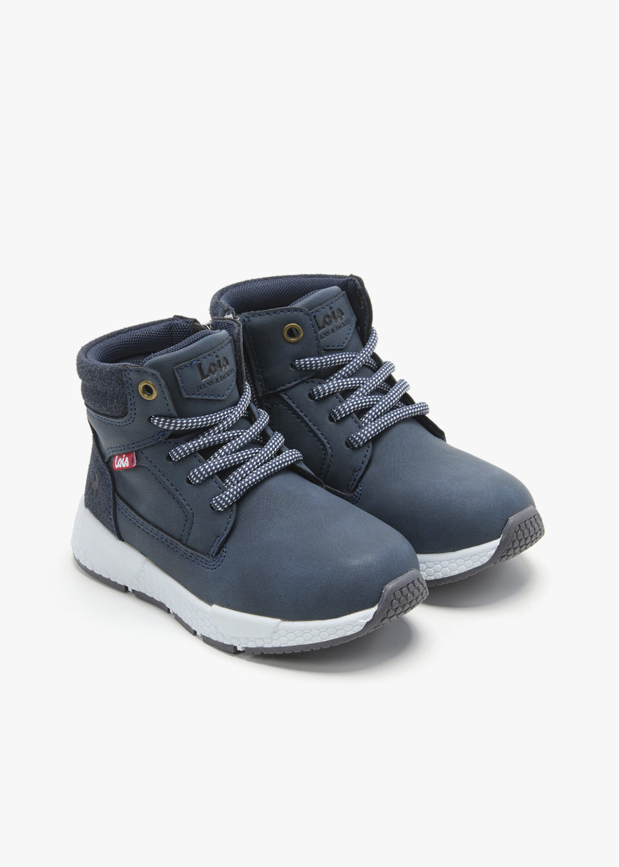 Botines Casual collarín acolchado azul