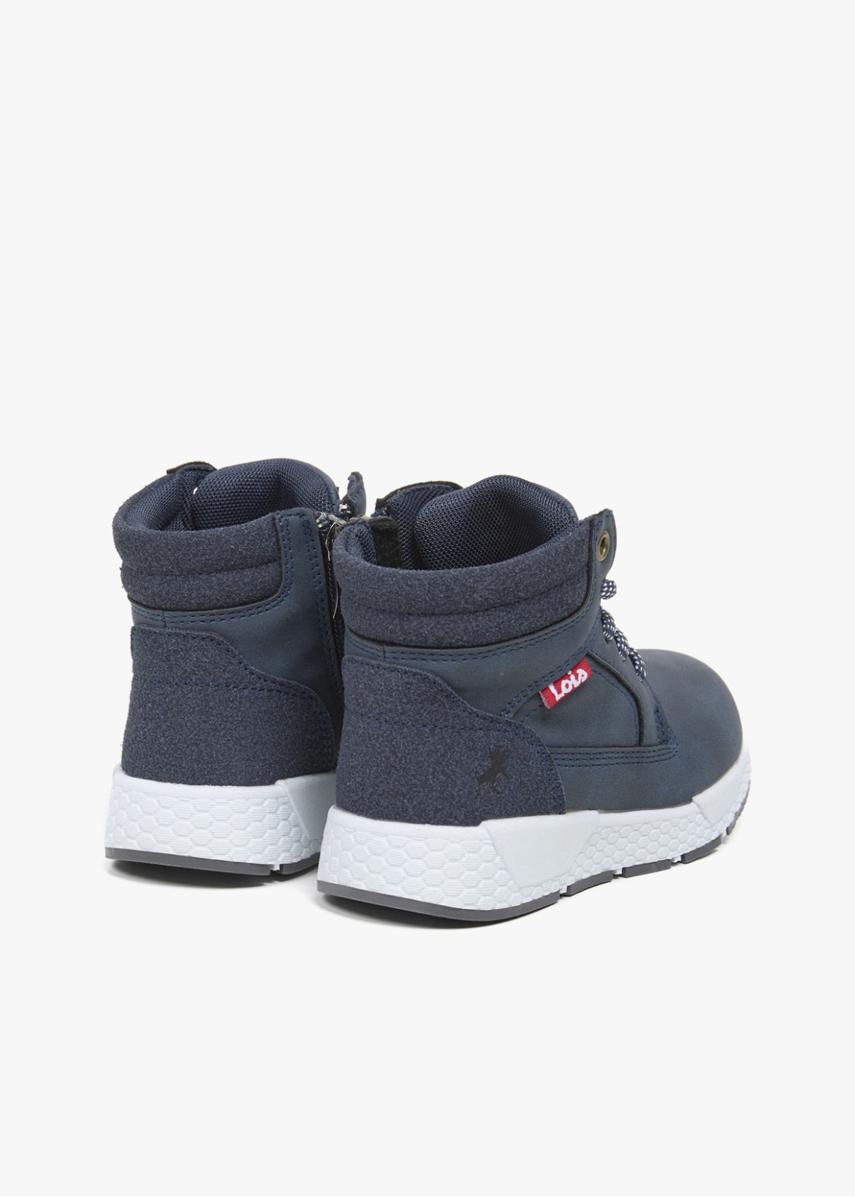 Botines Casual collarín acolchado azul
