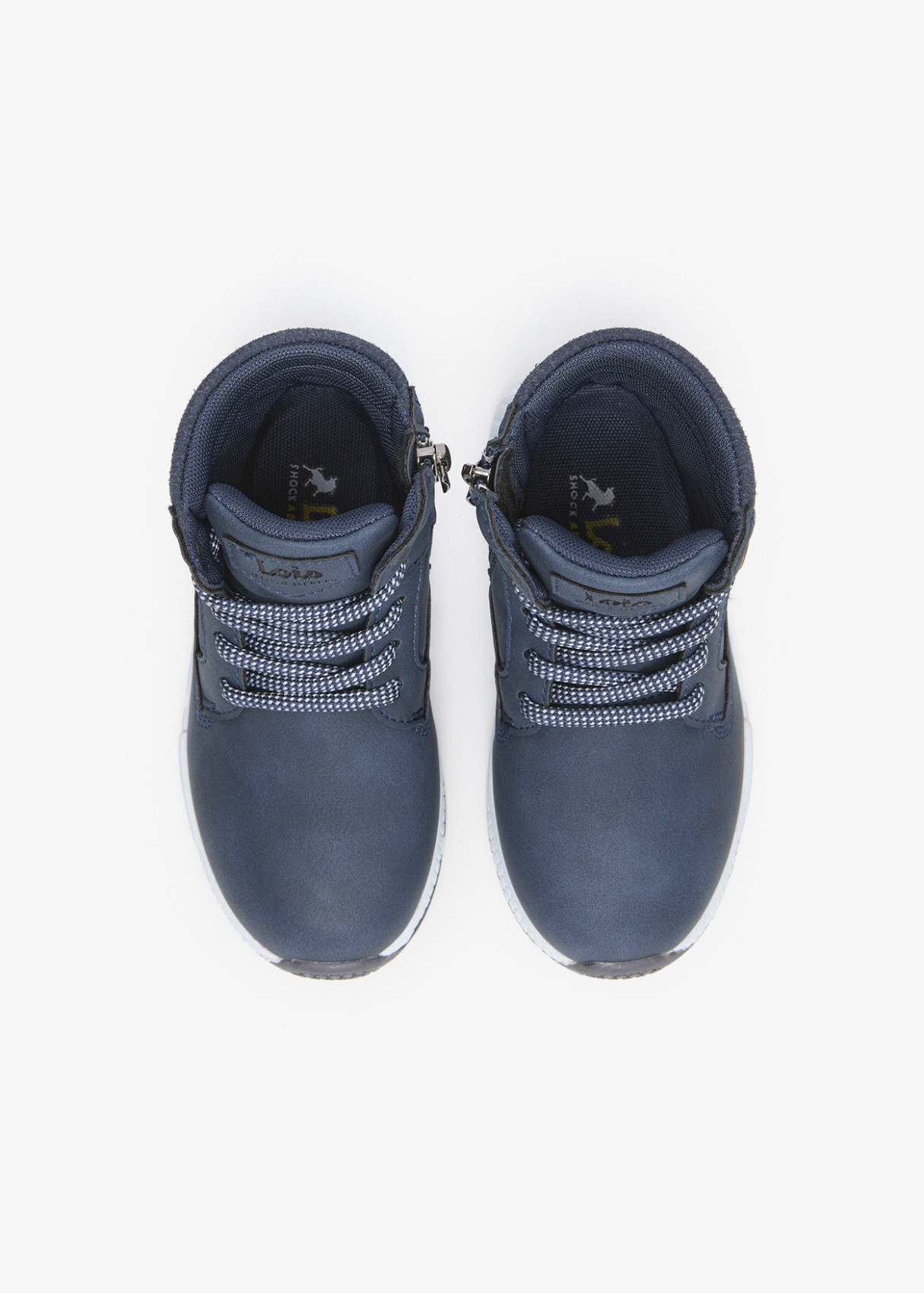 Botines Casual collarín acolchado azul