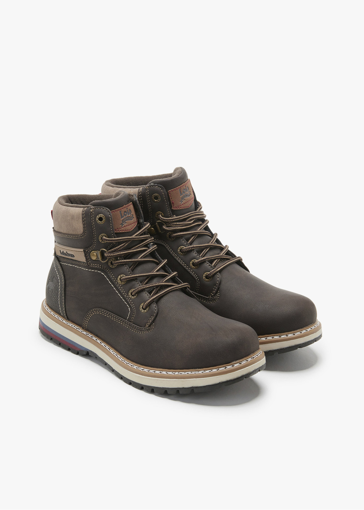Botas Casual cordones antideslizante marrón