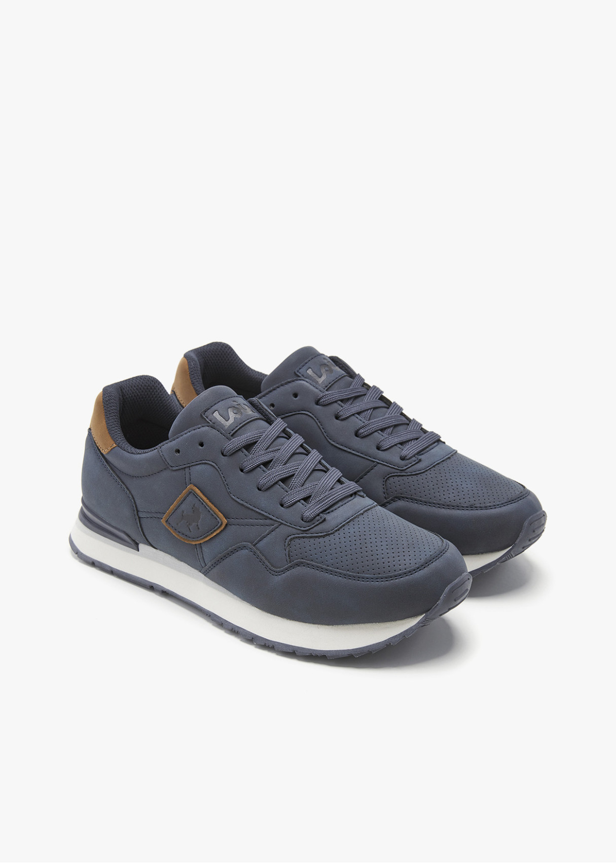 Sneakers casual running combinado azul