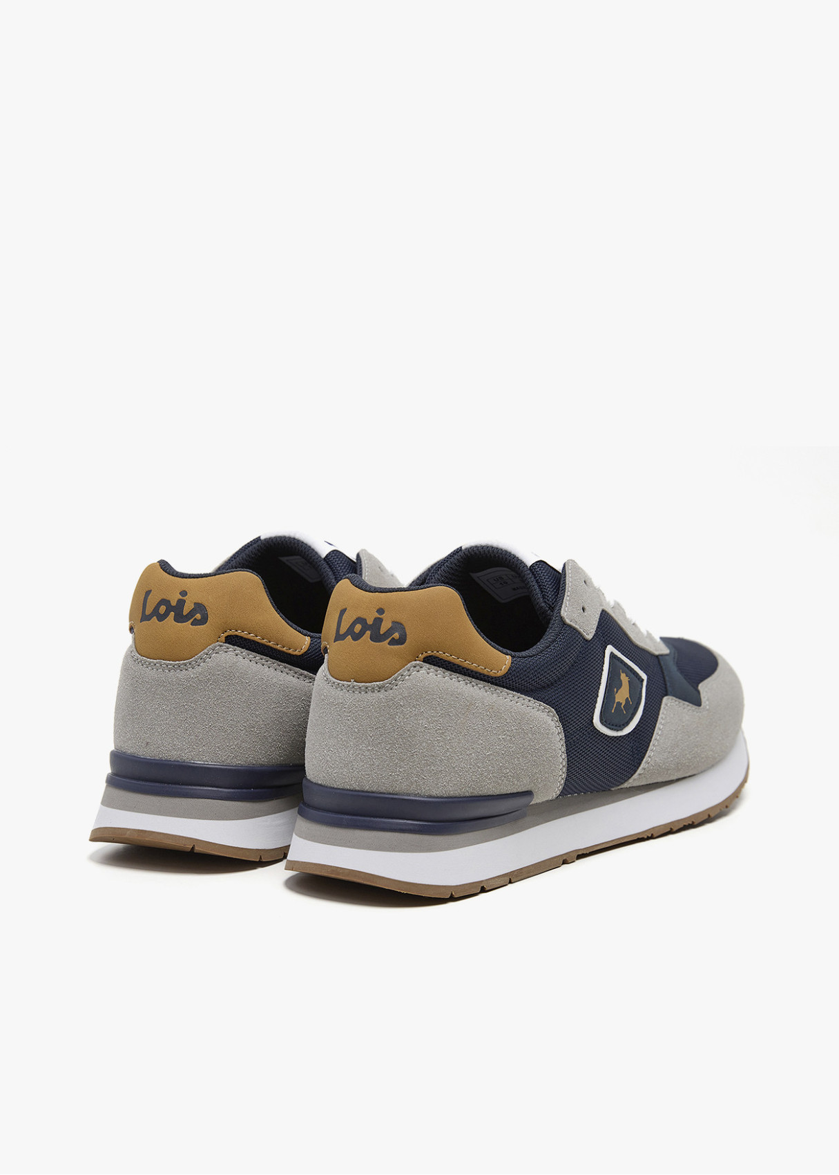 Sneaker casual running combinado gris