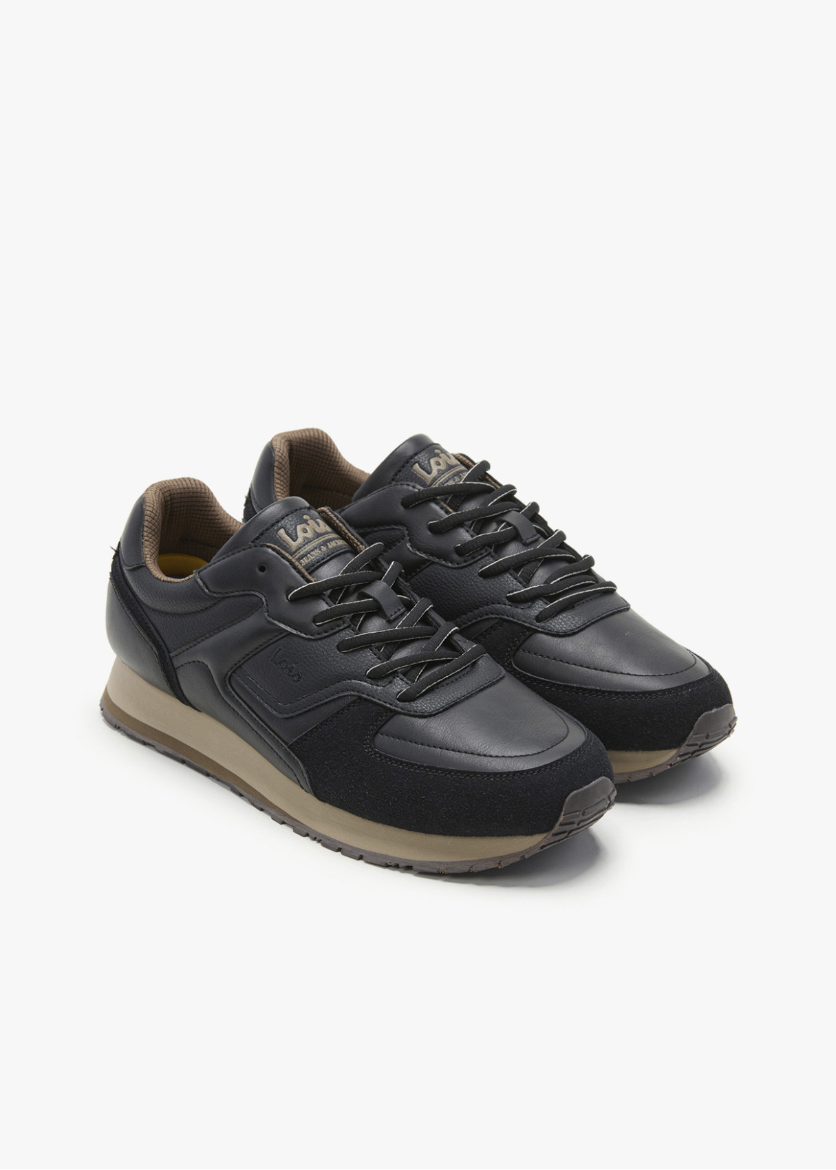 Sneaker casual piel sintética negro