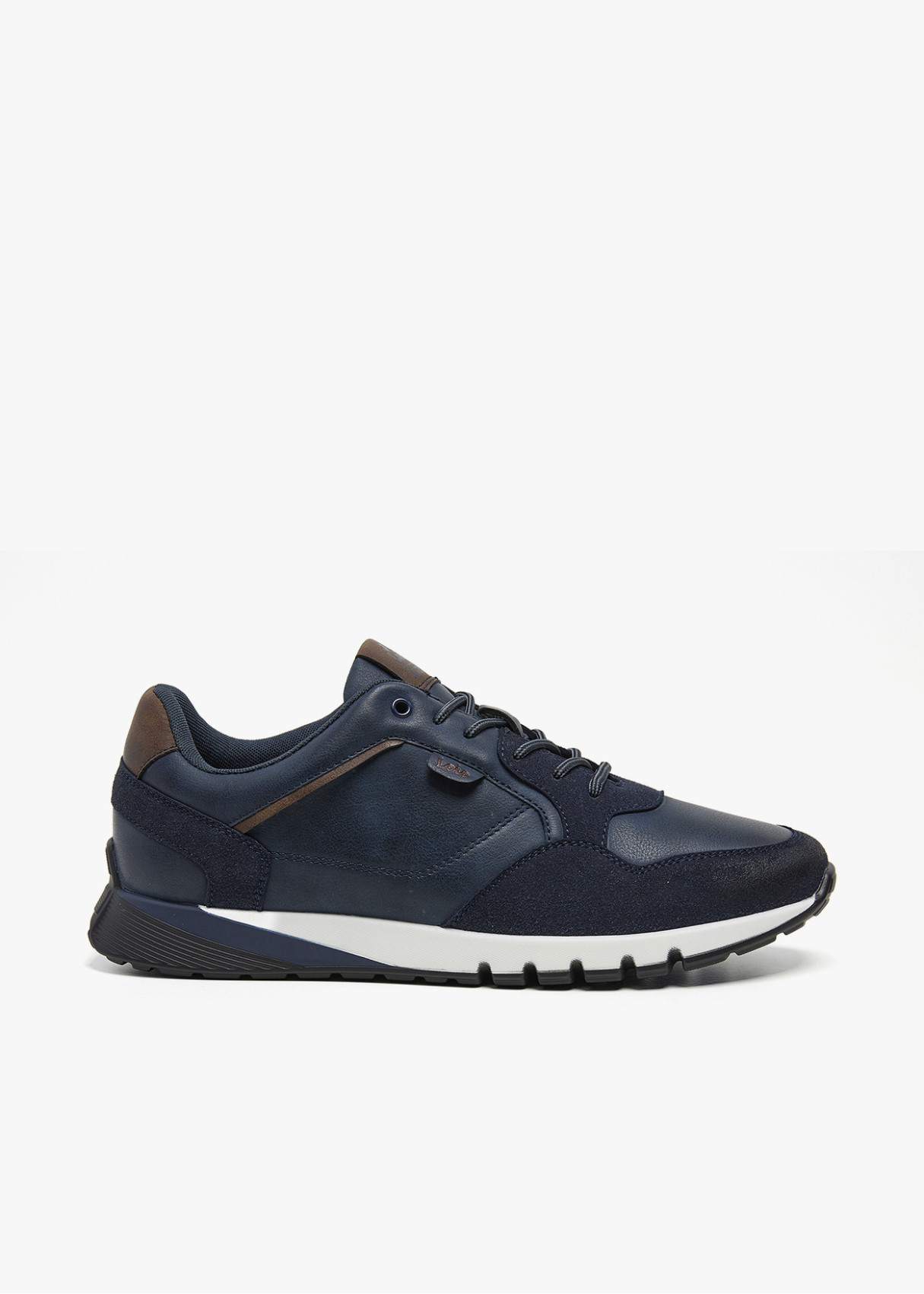 Sneakers casual contraste azul