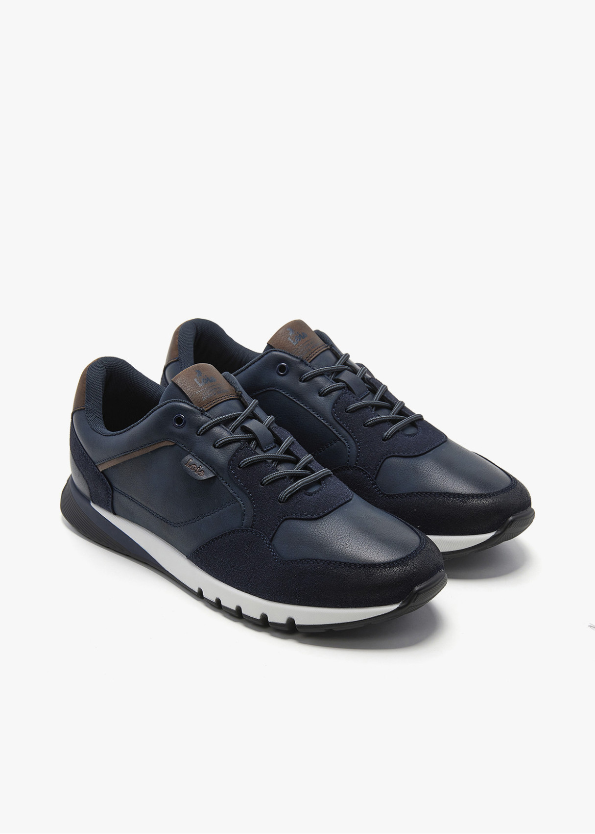 Sneakers casual contraste azul