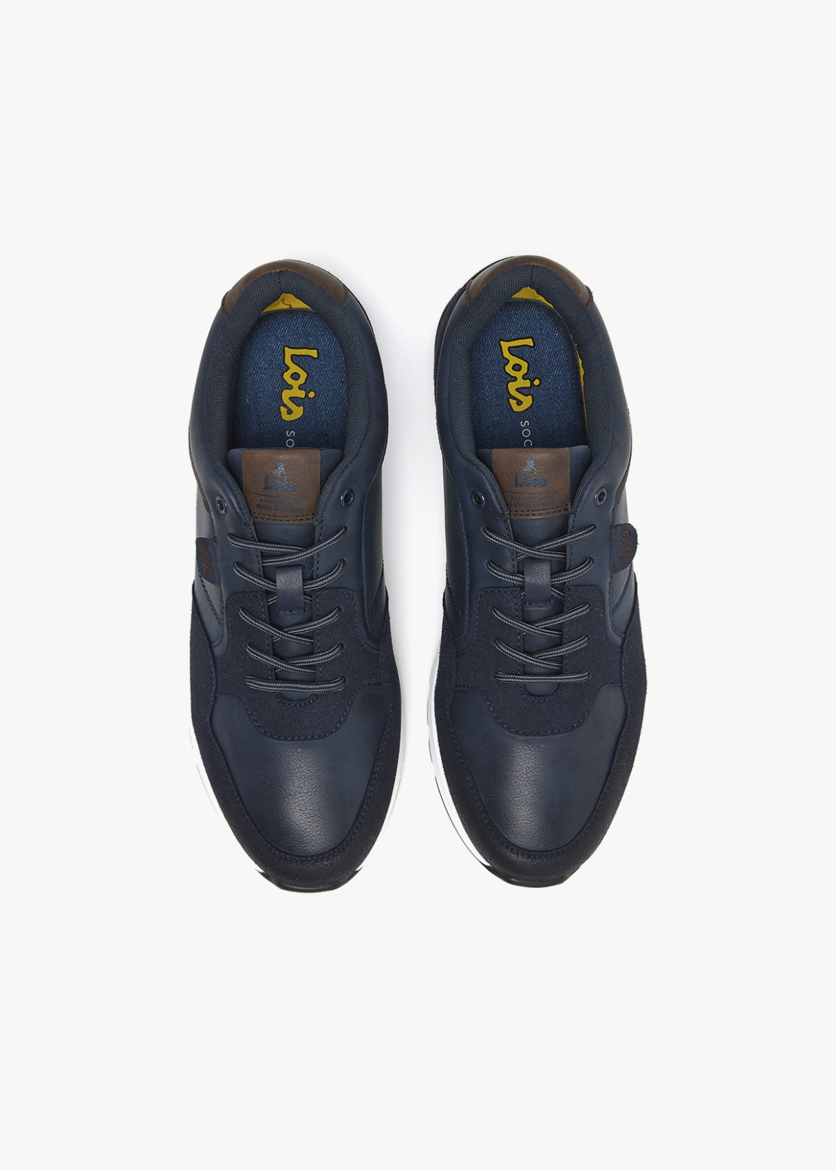 Sneakers casual contraste azul