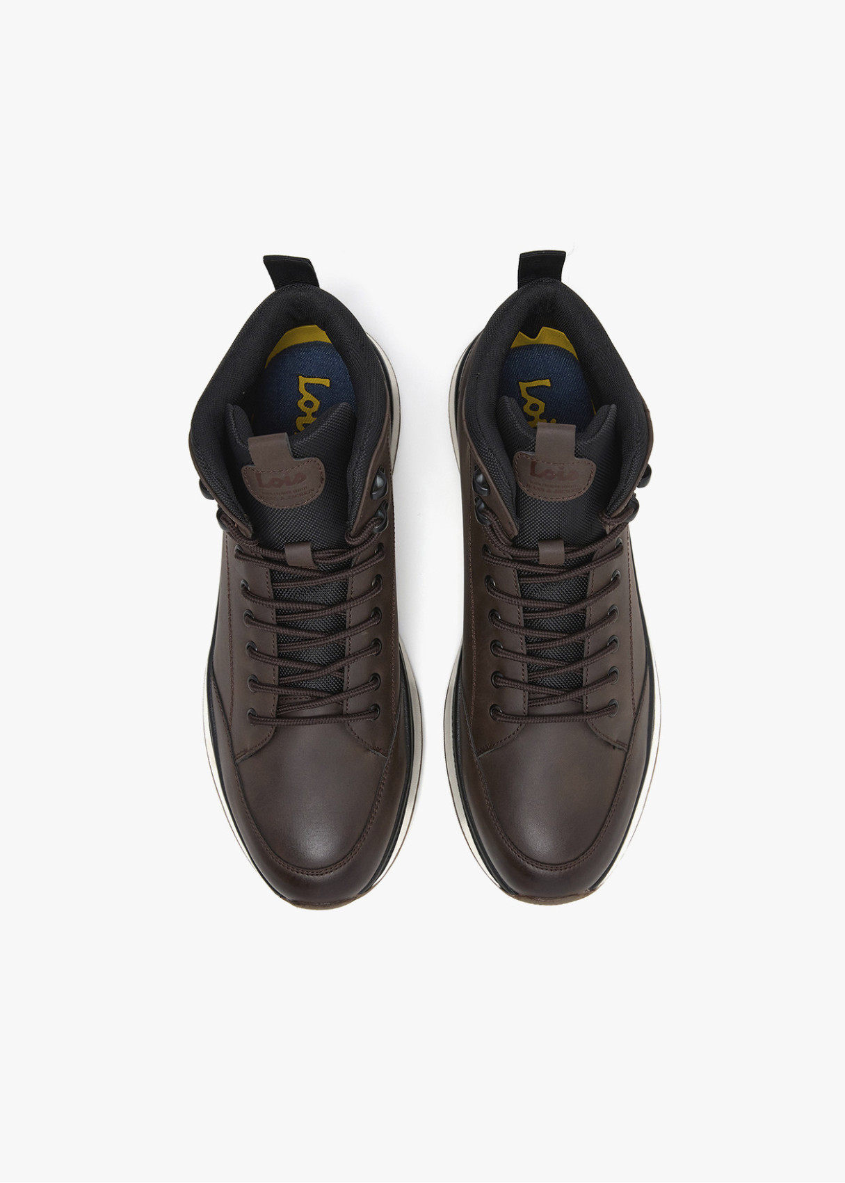 Botines casual cordones marrón